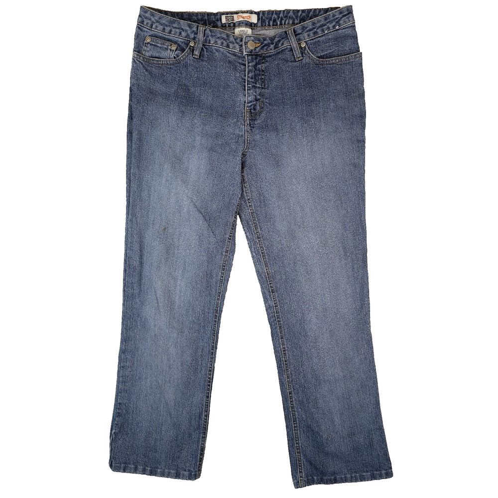 Faded Glory Jeans Womens 12 Boot Cut Stretch Denim Mid Rise Medium Wash